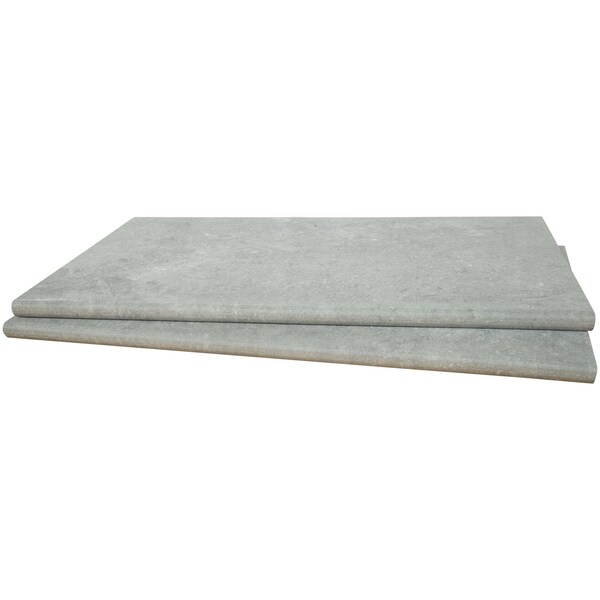Vulkon Grey 13 In. X 24 In. Glazed Porcelain Pool Coping, 2PK
